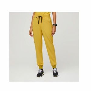 FIGS- Light Gold / Yellow high-waisted Zamora joggers - size S / P
